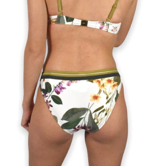 Gottex Floral Print Contrast Trim Bikini - Bottoms 12 Swimsuit - Picture 3 of 7